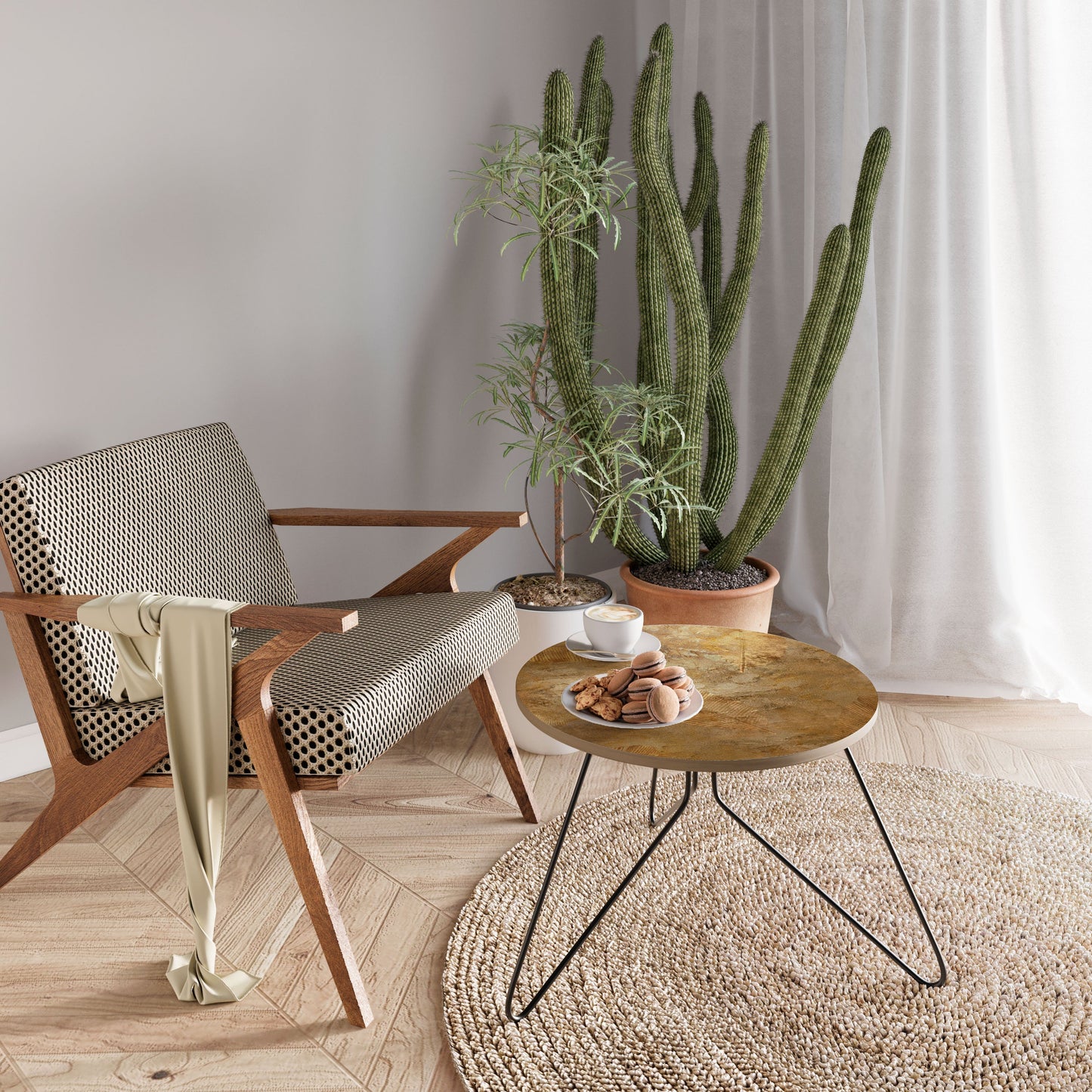 GILDED LEAF CASCADE Small Coffee Table