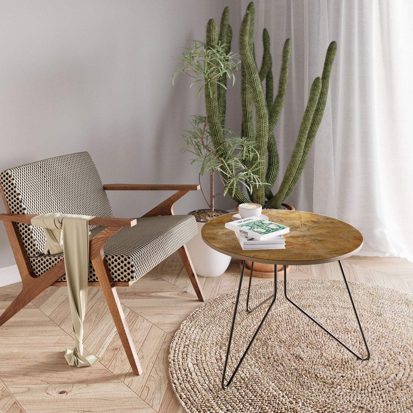 GILDED LEAF CASCADE Large Coffee Table