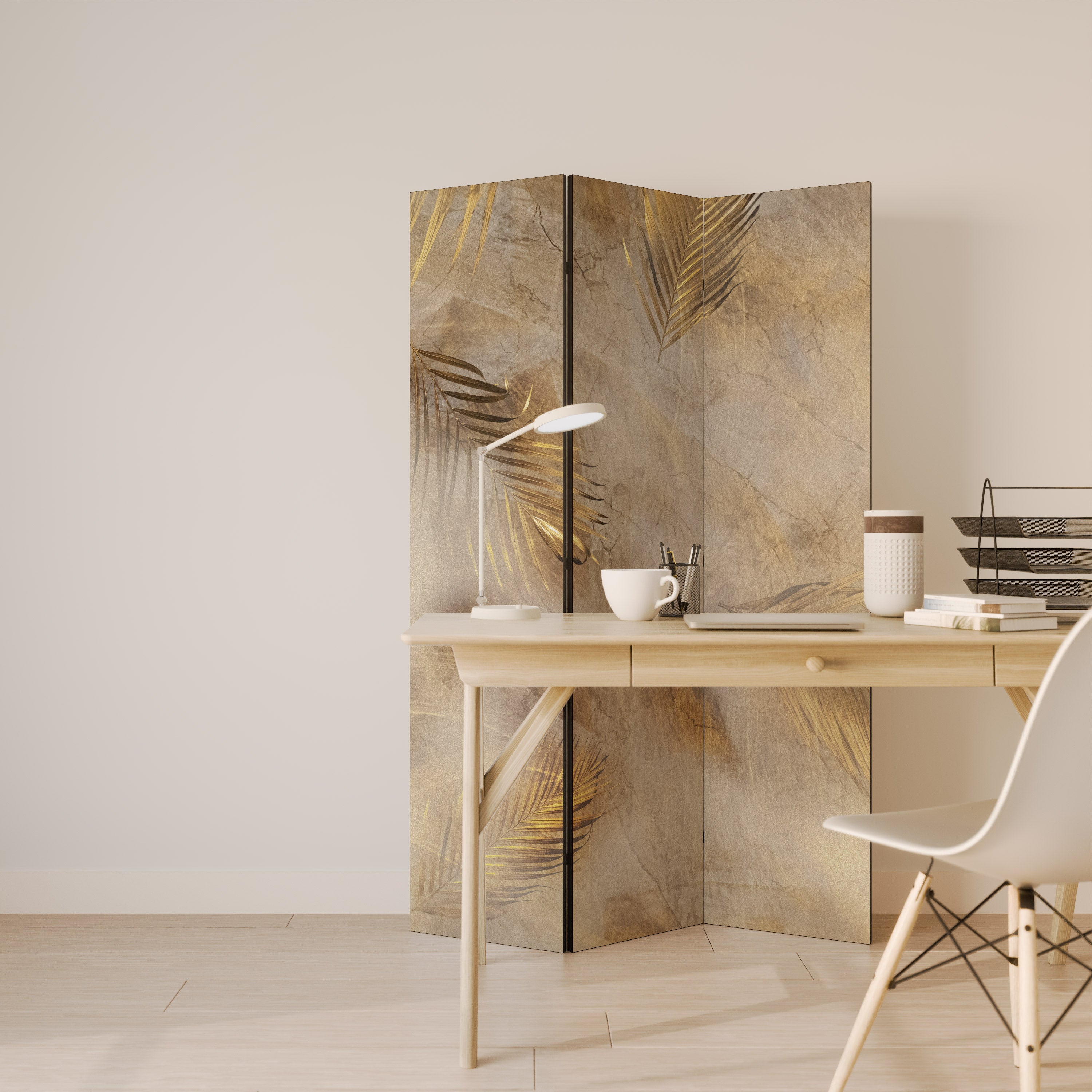 LEAVES OF SPLENDOR Dekorativ rumsavdelare – 3 paneler