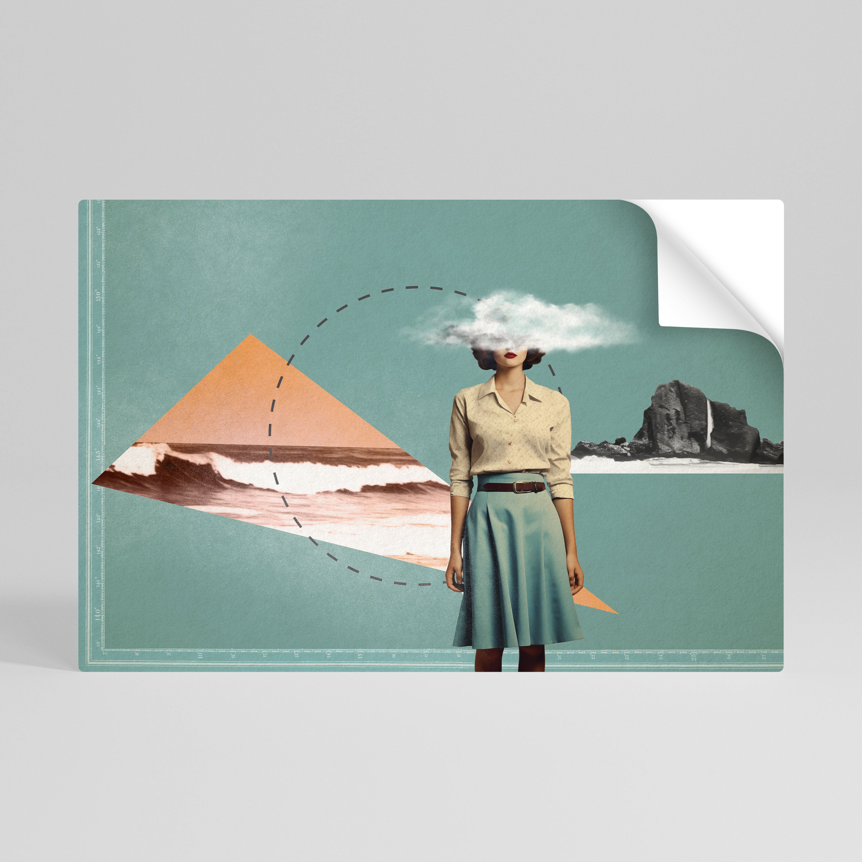 RETRO RESONANCE Póster Autocolante Horizontal