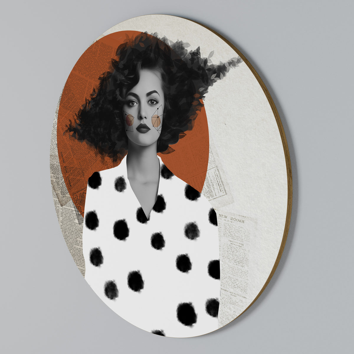 CLASSIC COOL DOTS Round Wall Art