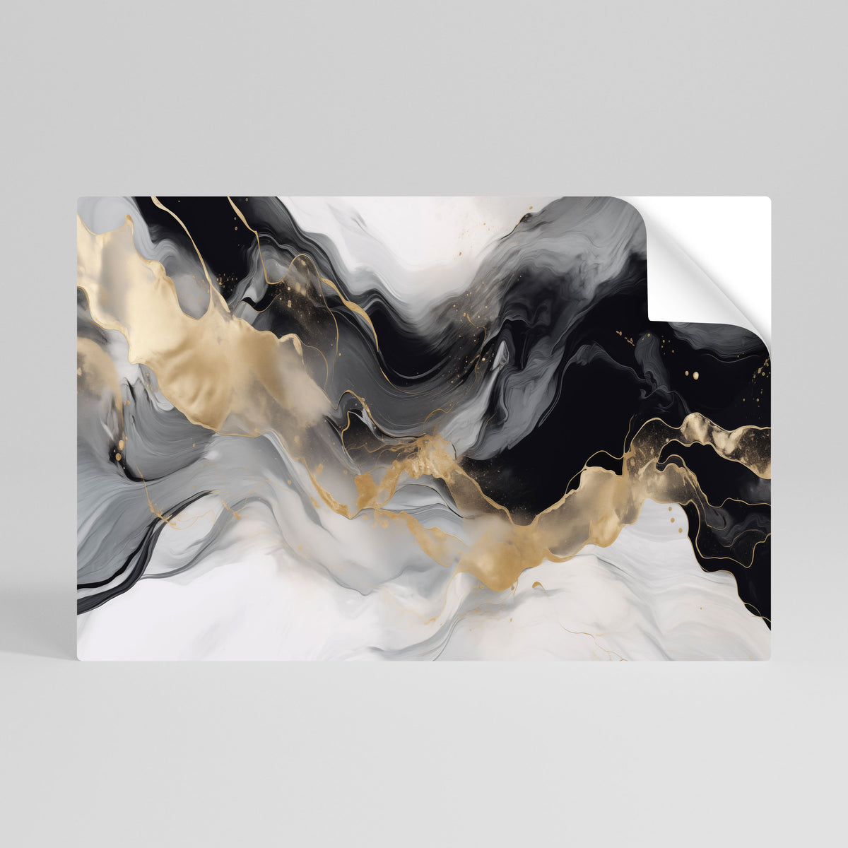 BLACK AND WHITE CONFLUENCE Poster Orizzontale Adesivo