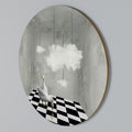 CHESS CLOUD SWAN Rundes Wandbild