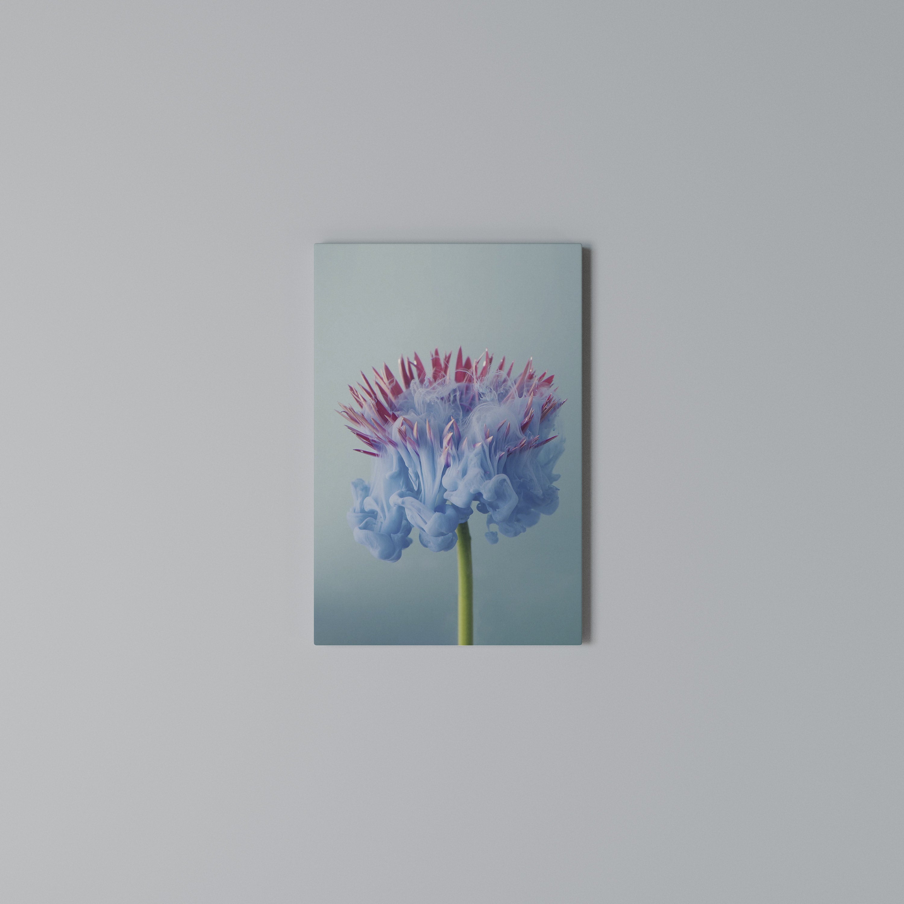 MISTY BLUE EXPLOSION Vertical Canvas Print