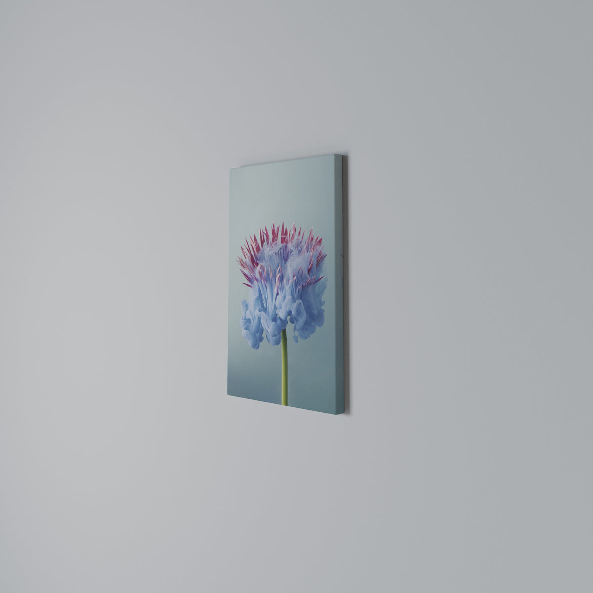 MISTY BLUE EXPLOSION Vertical Canvas Print