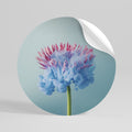 MISTY BLUE EXPLOSION Peel and Stick Round Sticker