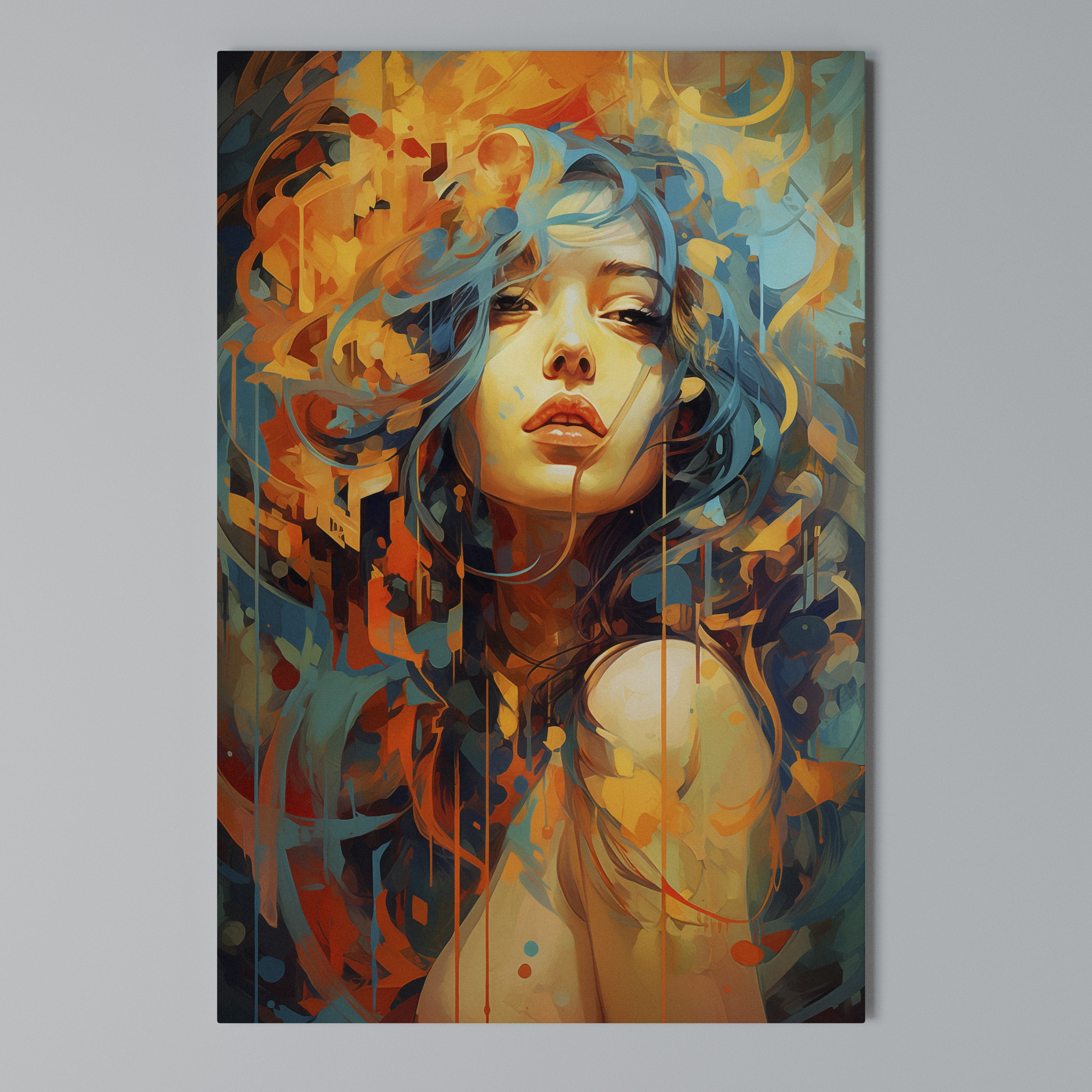 RAINBOW MUSE Vertical Canvas Print