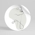 SUBTLE SIMPLICITY Peel and Stick Round Sticker