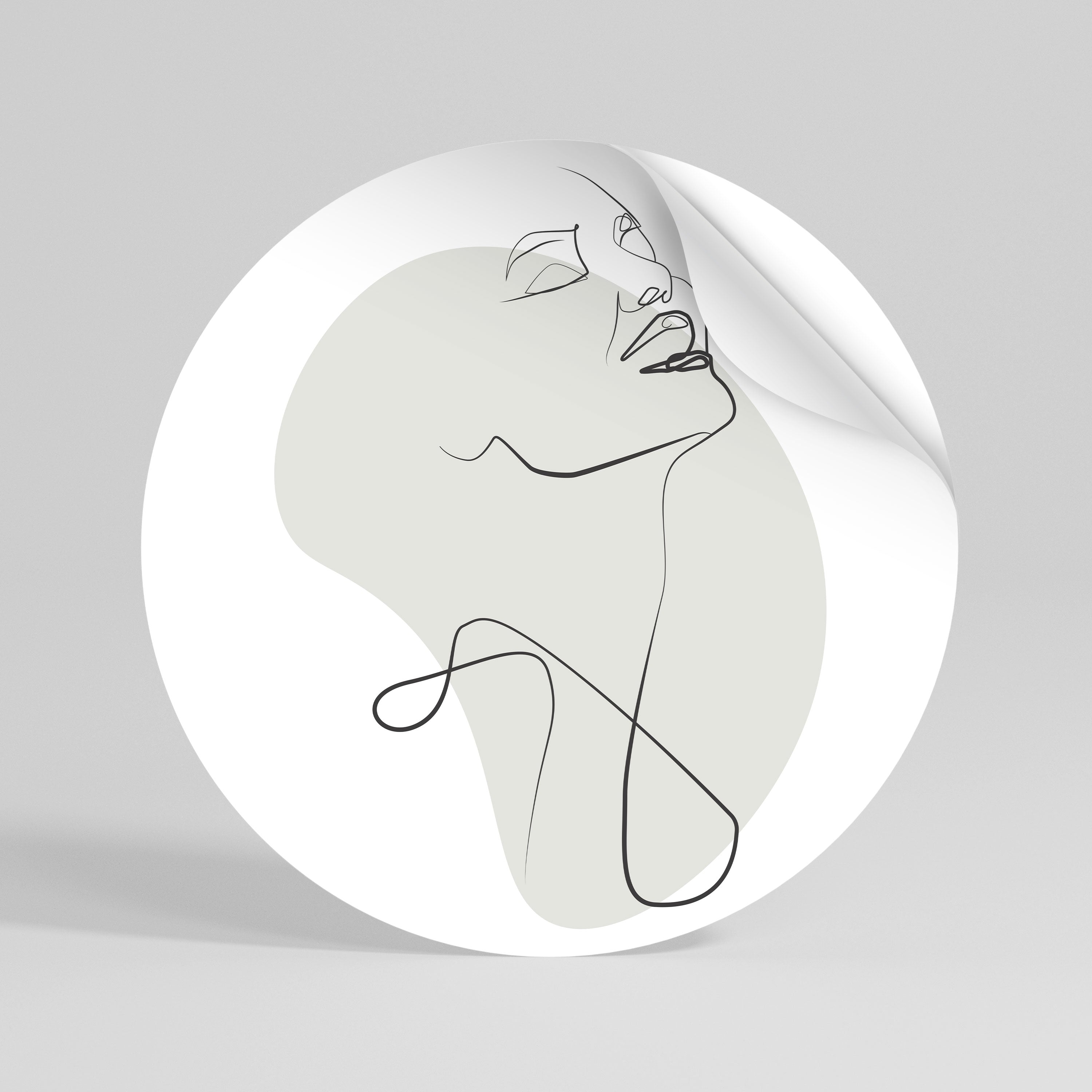 SUBTLE SIMPLICITY Vinilo adhesivo redondo