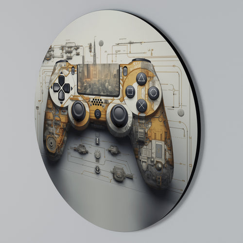 CYBER CHRONICLES PAD Round Wall Art