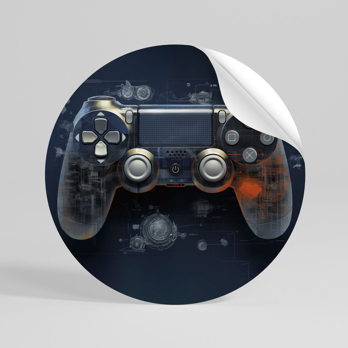 VIRTUAL VELOCITY PAD Rund väggdekal