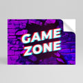 LUMINOUS GAME ZONE Peel and Stick Horizontal Poster