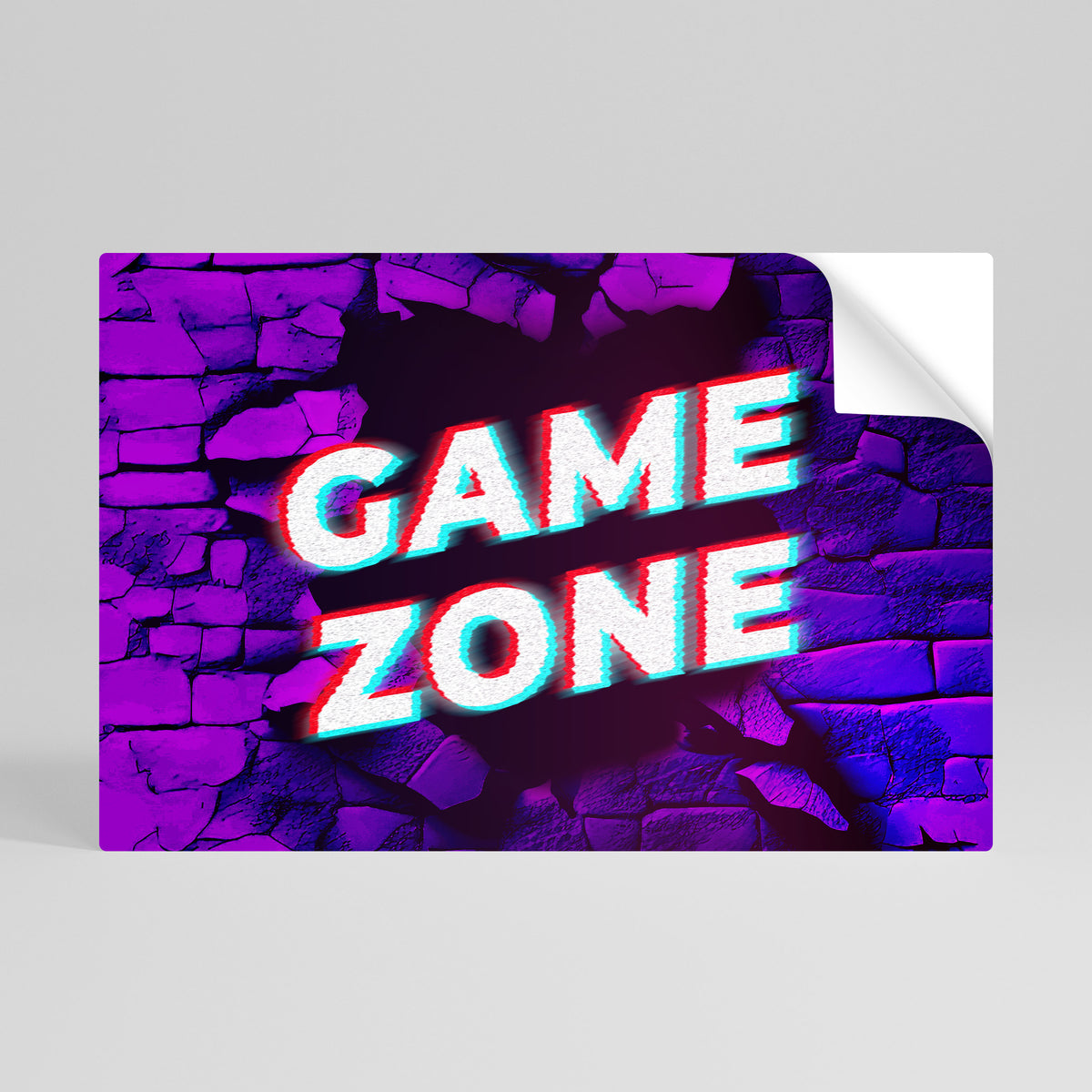 LUMINOUS GAME ZONE Poster Orizzontale Adesivo