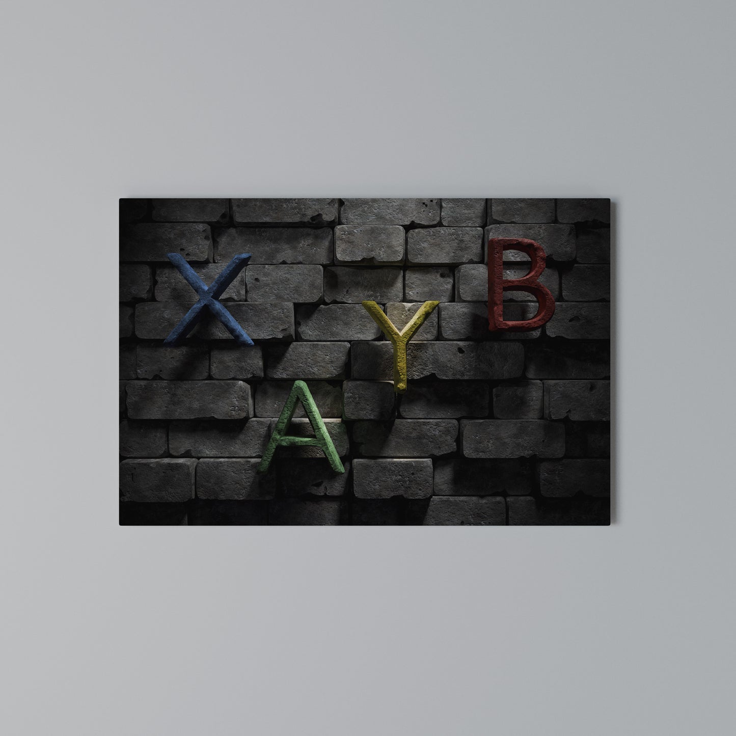 GAMER BRICK LETTERS Cuadro en lienzo horizontal