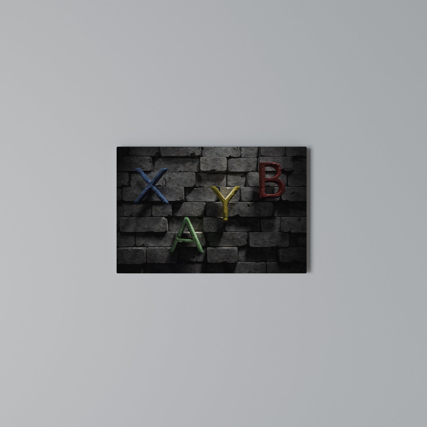 GAMER BRICK LETTERS Cuadro en lienzo horizontal