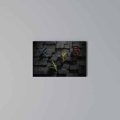 GAMER BRICK LETTERS Cuadro en lienzo horizontal