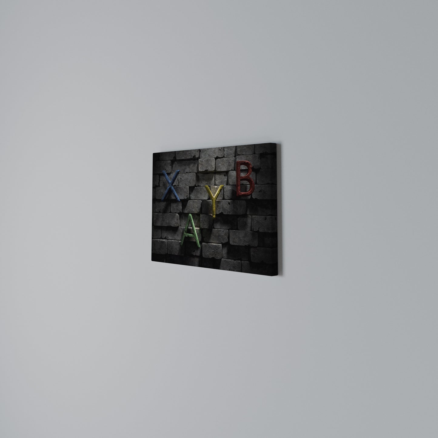GAMER BRICK LETTERS Cuadro en lienzo horizontal