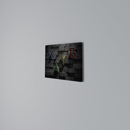 GAMER BRICK LETTERS Cuadro en lienzo horizontal