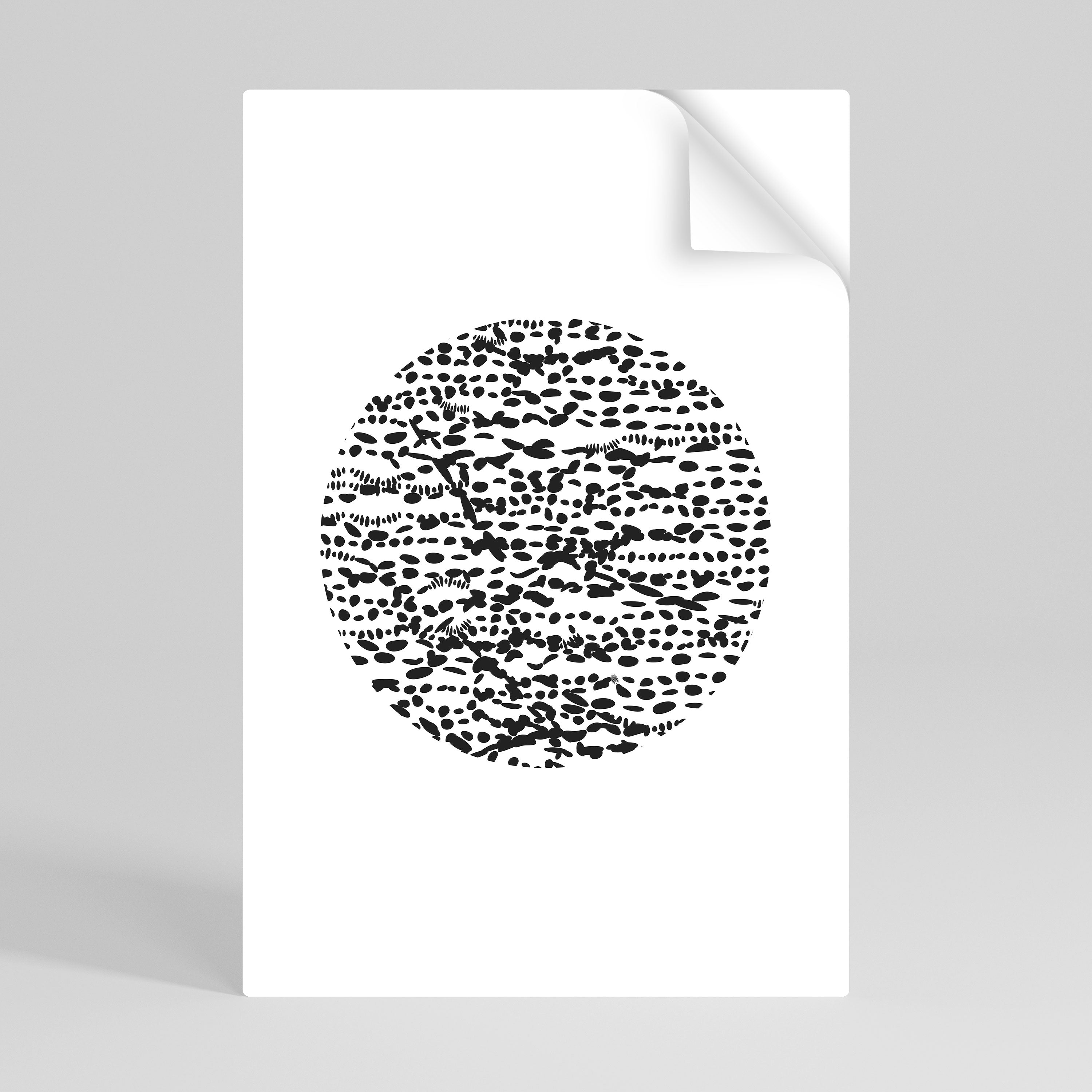 LUNAR LOOM Póster Autocolante Vertical