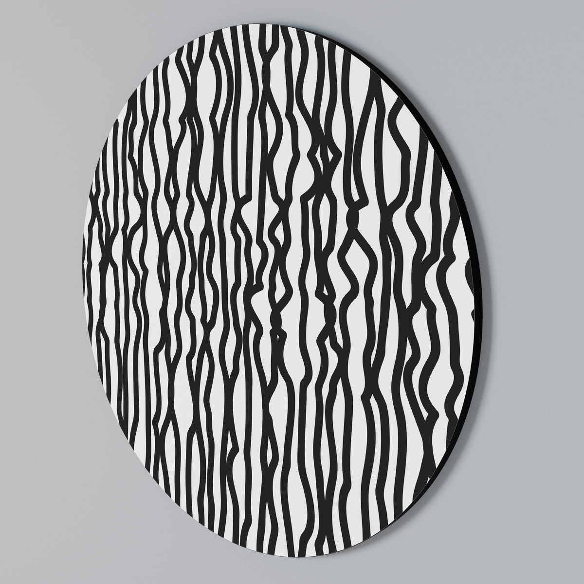 LUNA LINES Rundes Wandbild