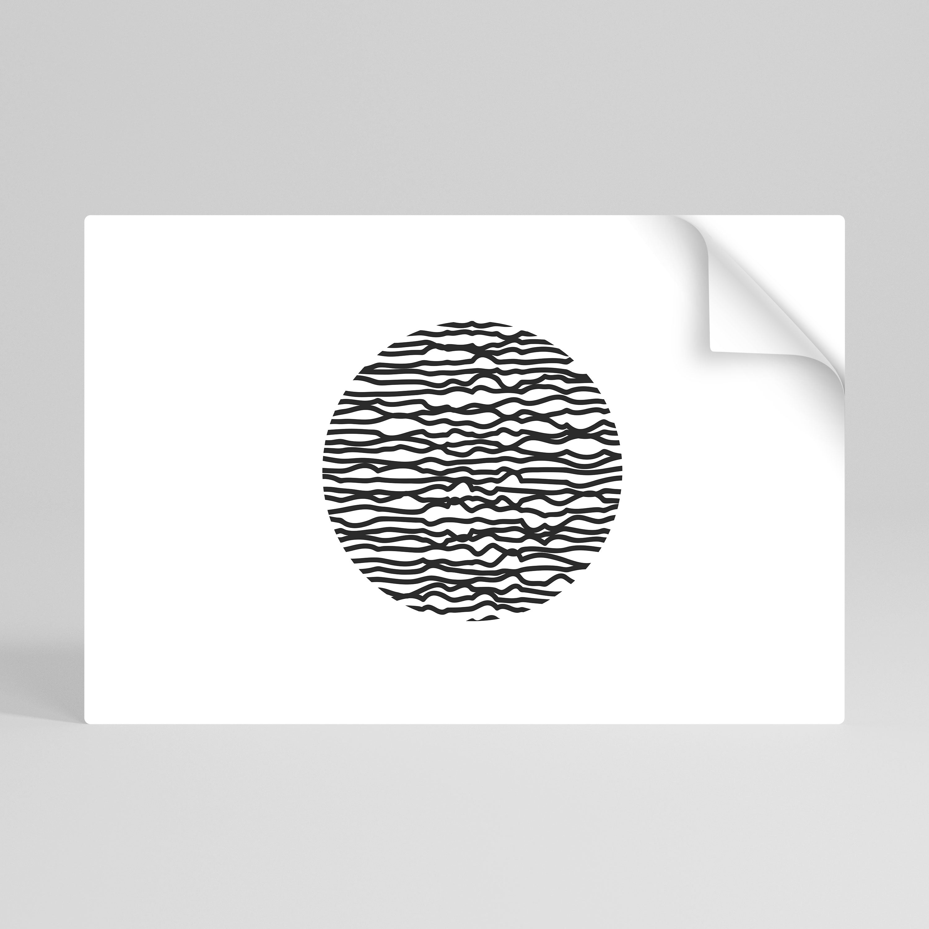 LUNA LINES Peel and Stick Horizontal Poster