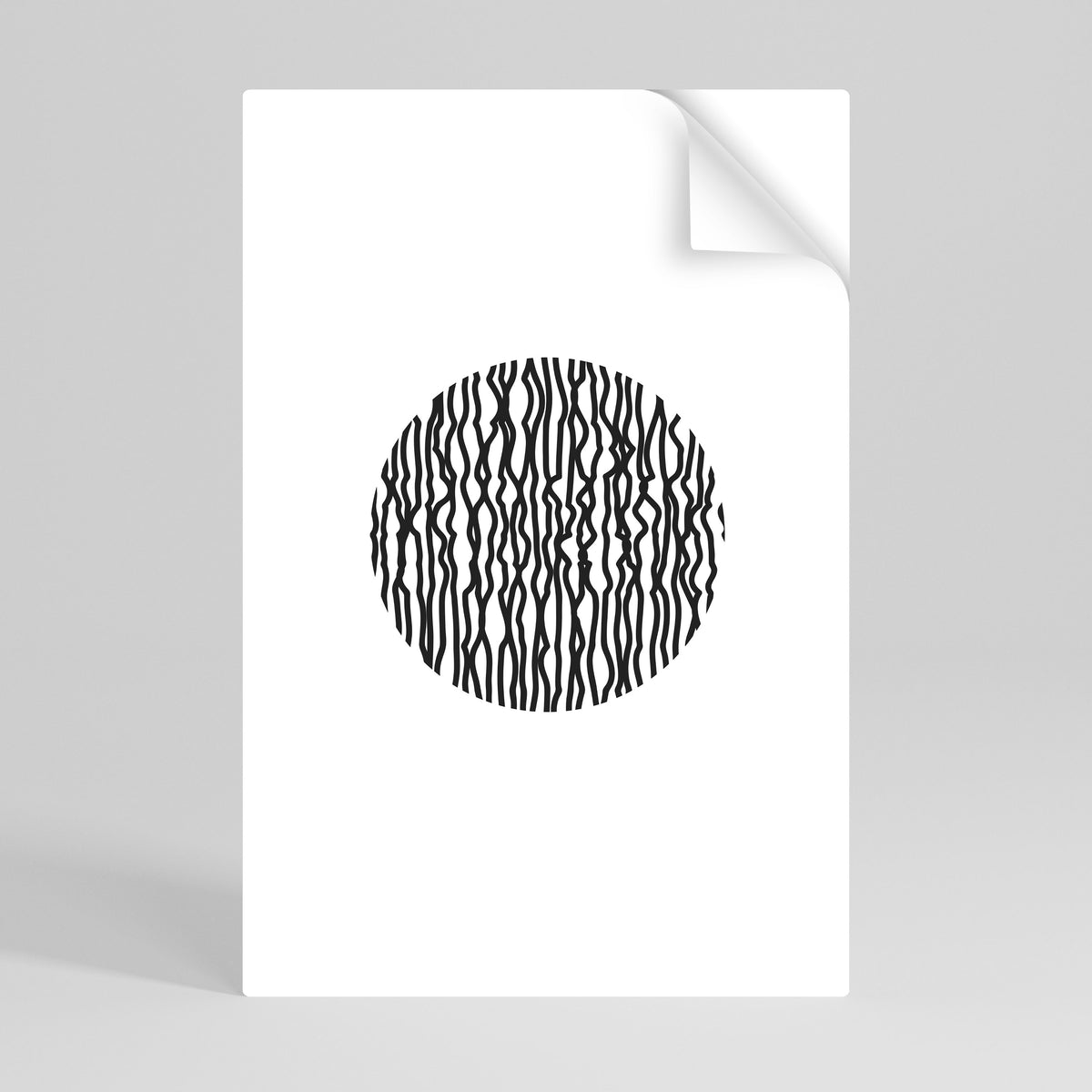 LUNA LINES Póster Autocolante Vertical