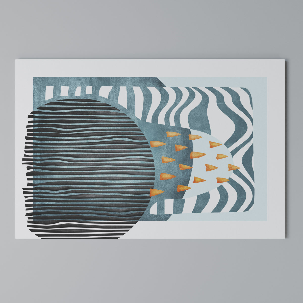 SHROUDED SHAPES Horizontal Canvas Print