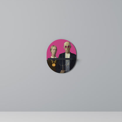 AMERICAN GOTHIC BLING Art Shelf