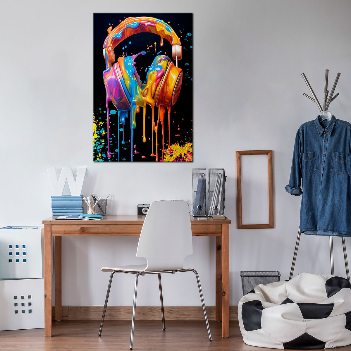 MUSIC IS MY EXTASY Vertical Canvas Print