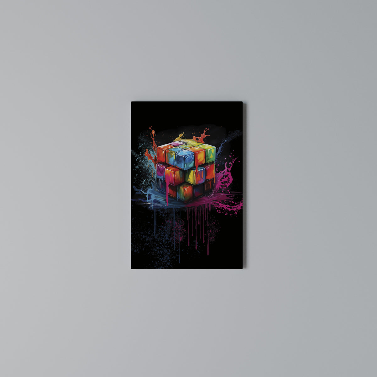 CUBE FUSION Vertical Canvas Print