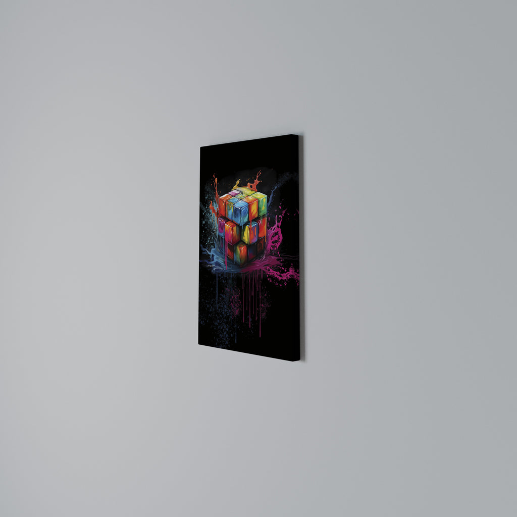 CUBE FUSION Vertical Canvas Print