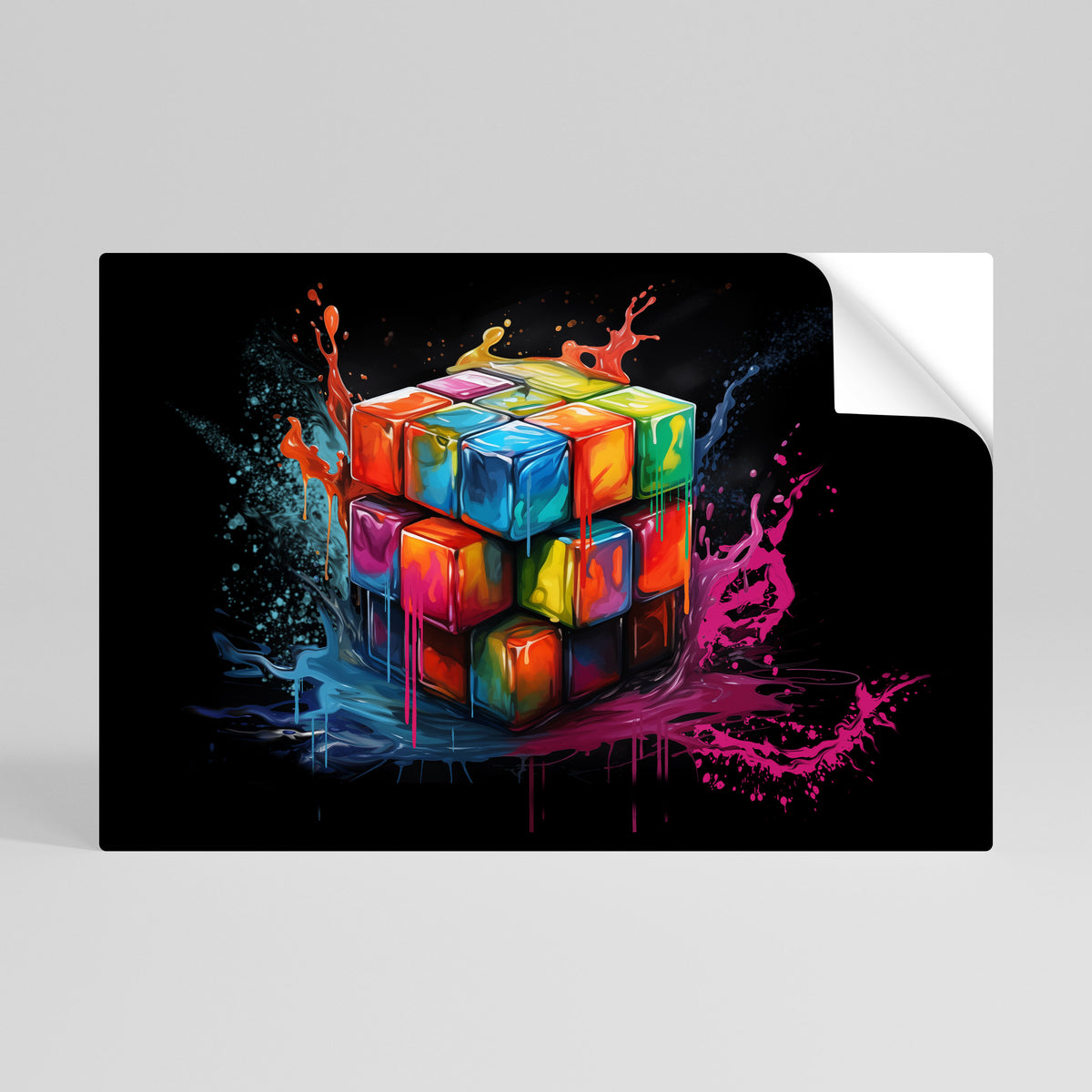 CUBE FUSION Αυτοκόλλητη Αφίσα οριζόντια