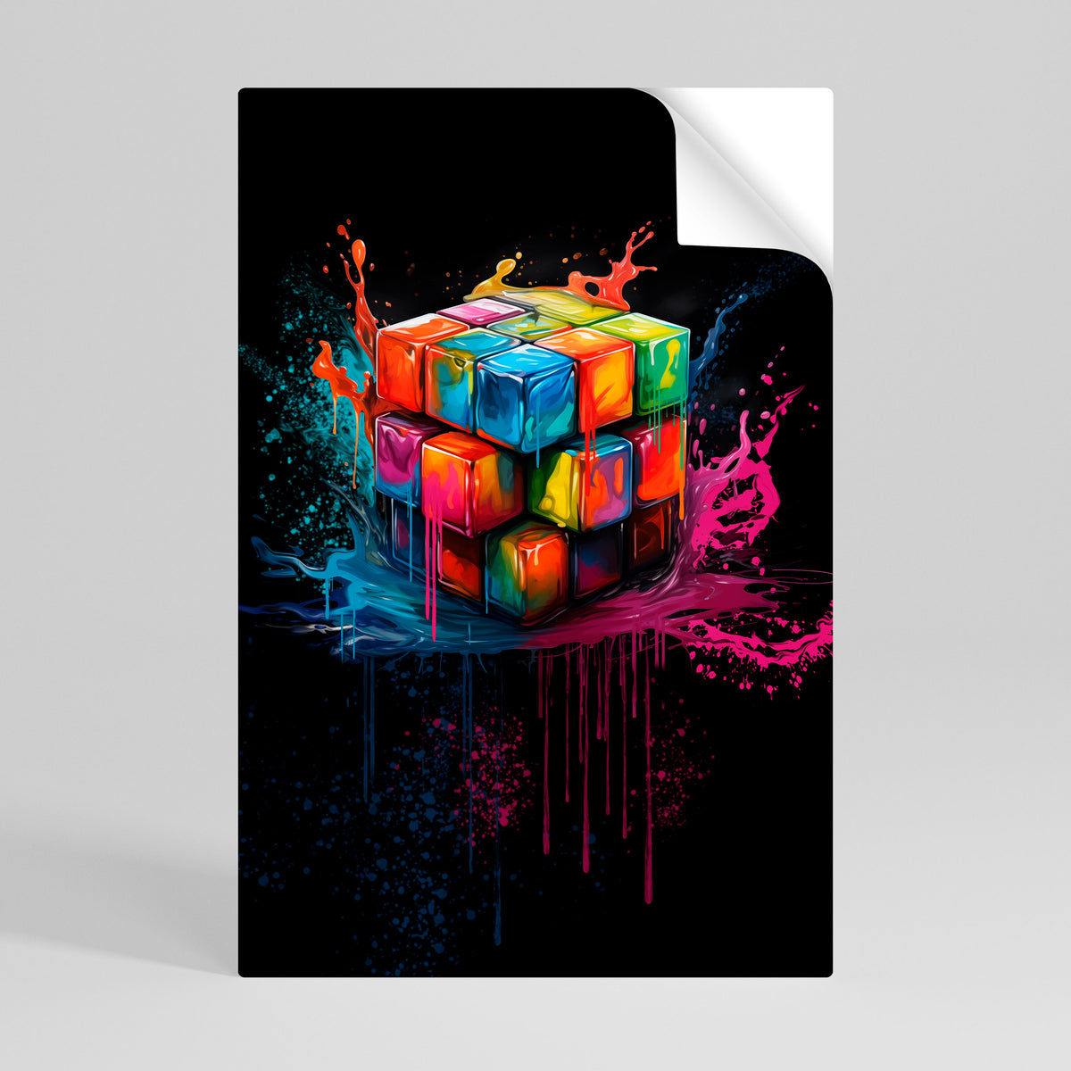 CUBE FUSION Póster Autocolante Vertical