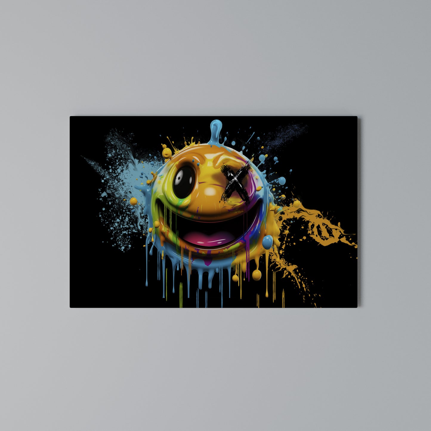 TRIPPY HAPPINESS Horizontal Canvas Print