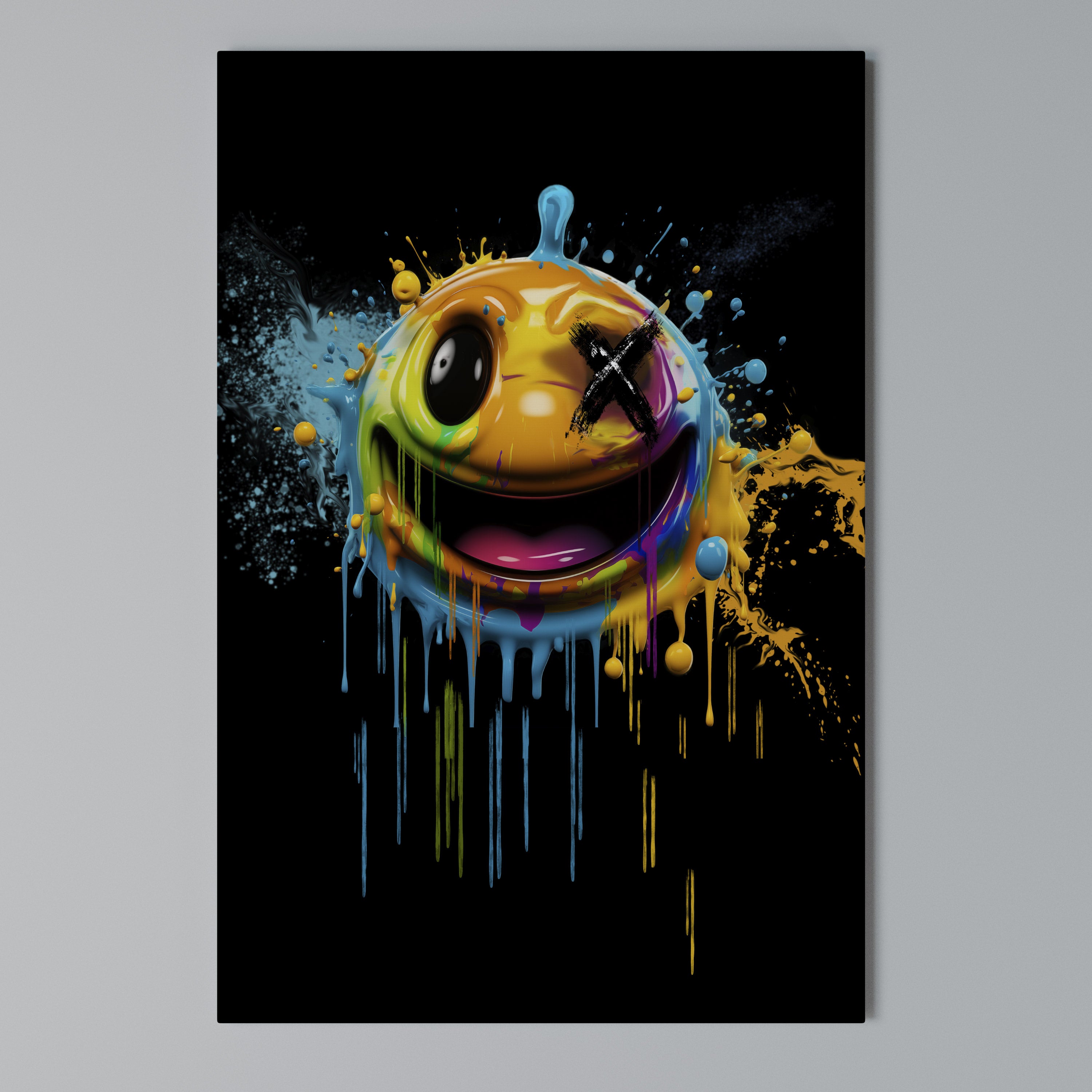 TRIPPY HAPPINESS Vertical Canvas Print