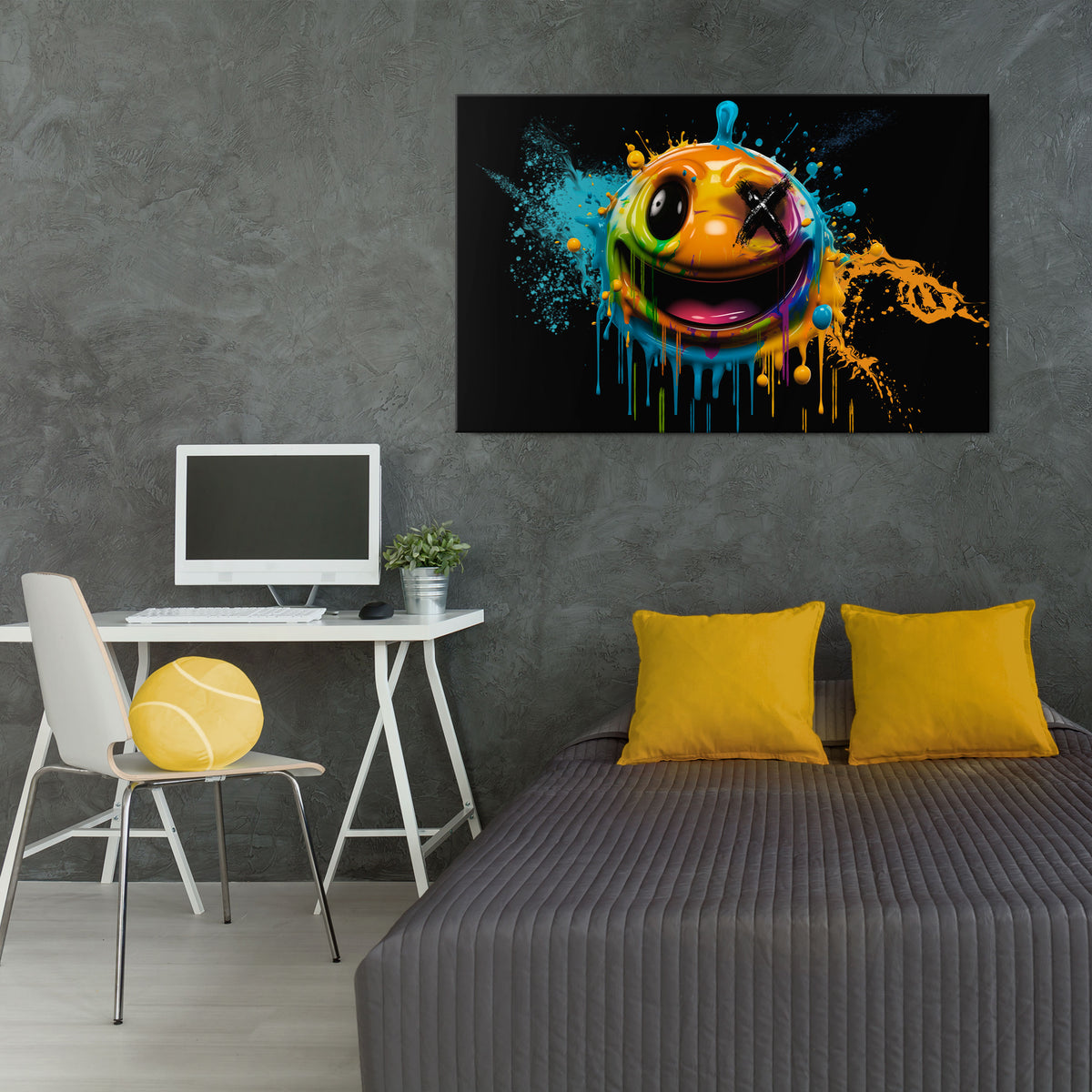 TRIPPY HAPPINESS Horizontal Canvas Print
