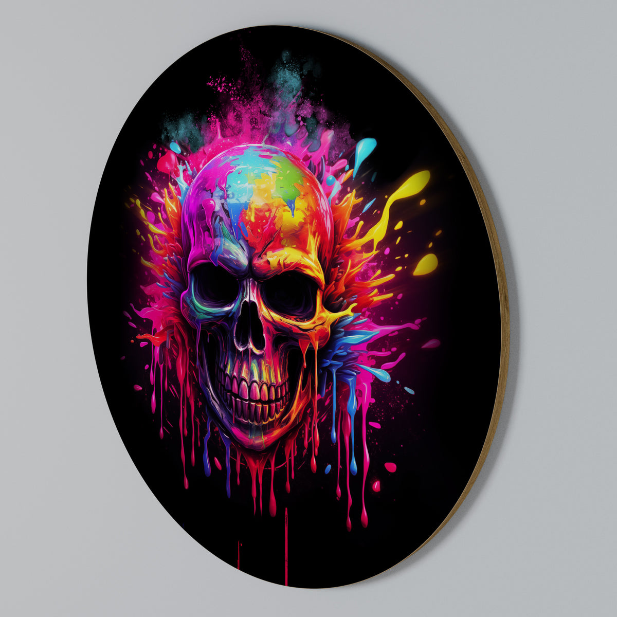 SKULL QUEST Arte de pared redondo