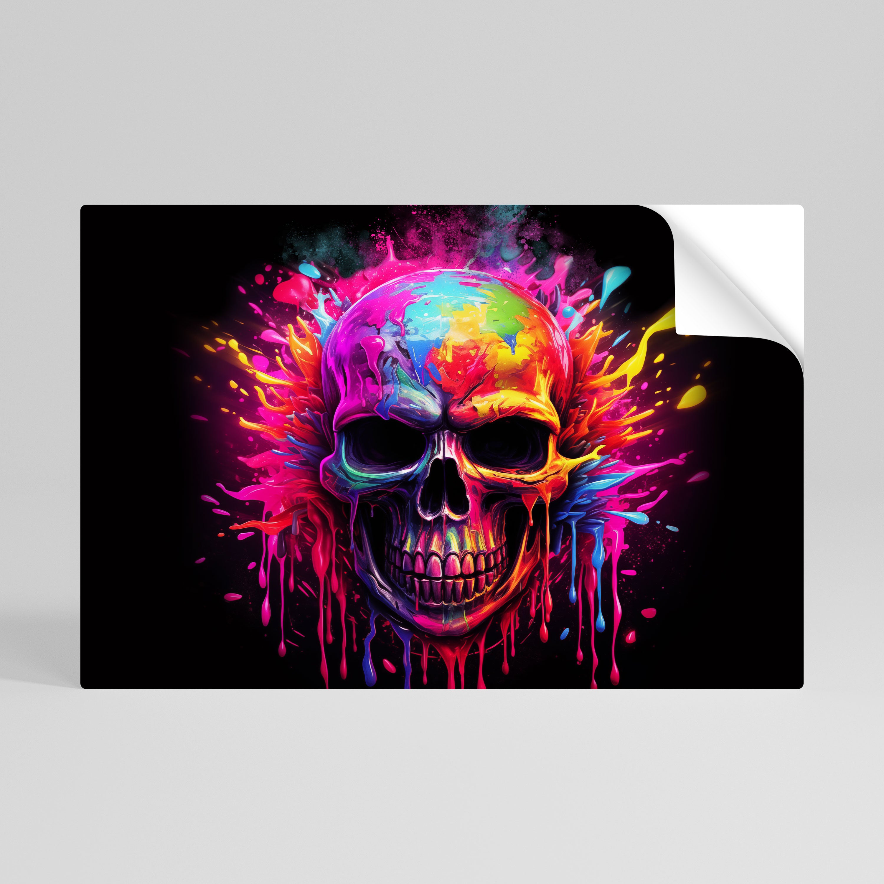 SKULL QUEST Póster adhesivo horizontal
