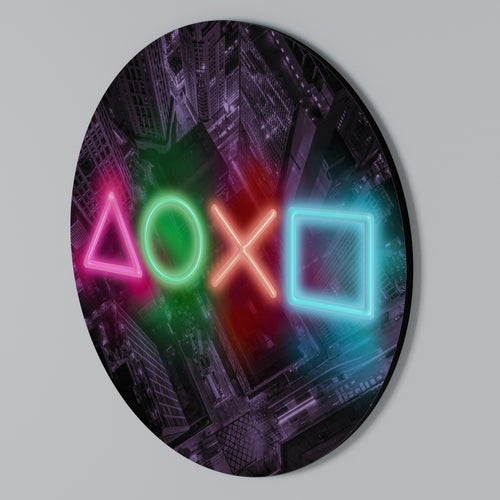 CYBERPUNK CHRONICLE Στρογγυλός πίνακας ζωγραφικής