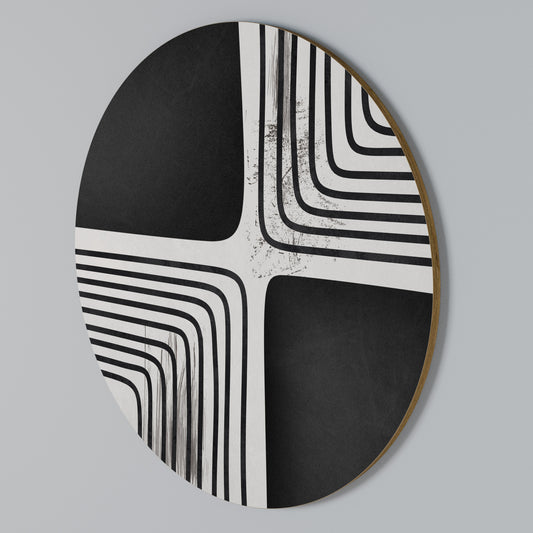 DARKSIDE OF THE LINE Round Wall Art