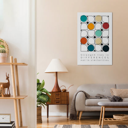 HUE HARMONY Vertical Canvas Print