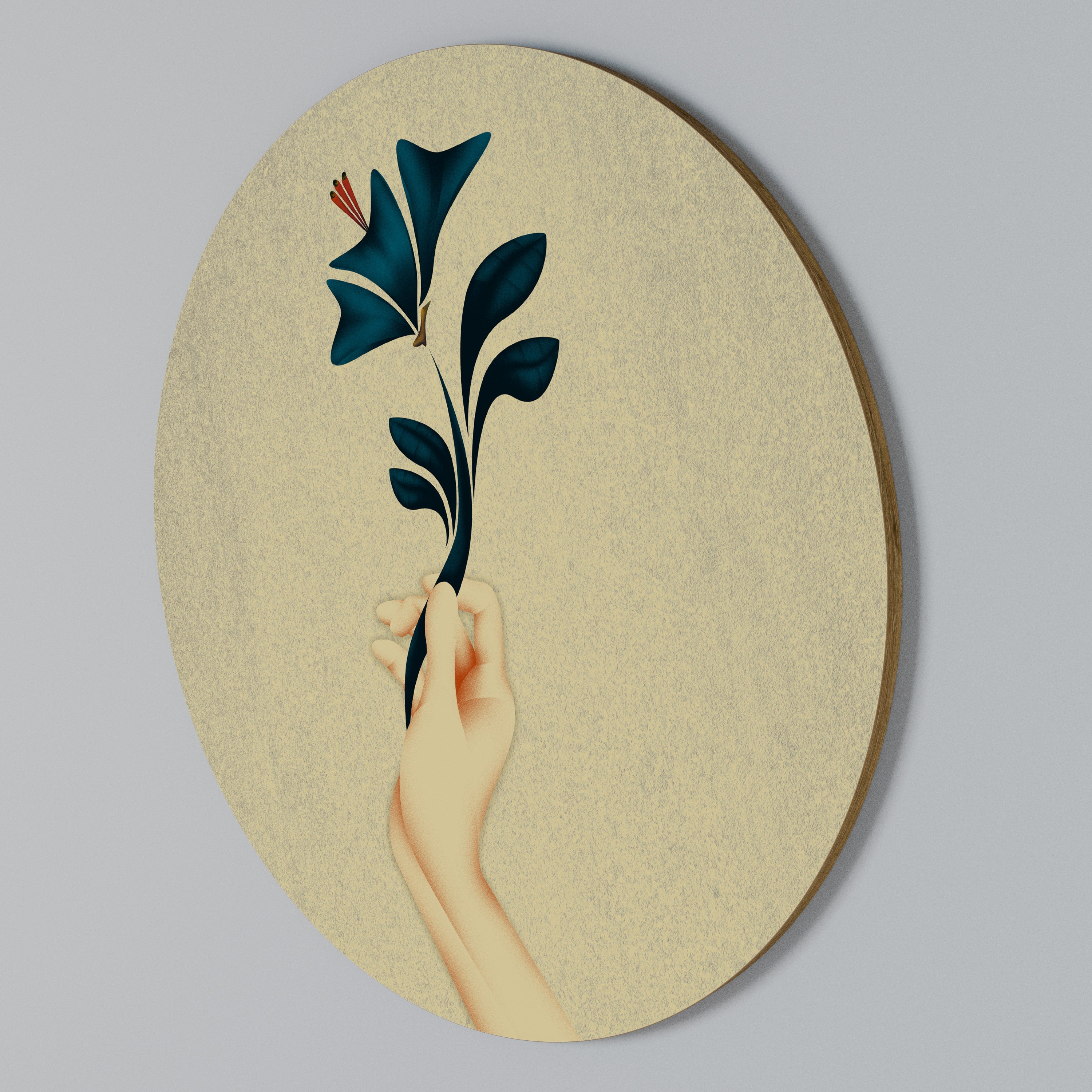 TAKE IT OR LEAF IT Rundes Wandbild