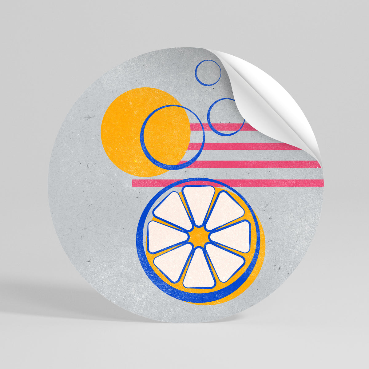 CITRUS SPARK Adesivo rotondo riposizionabile
