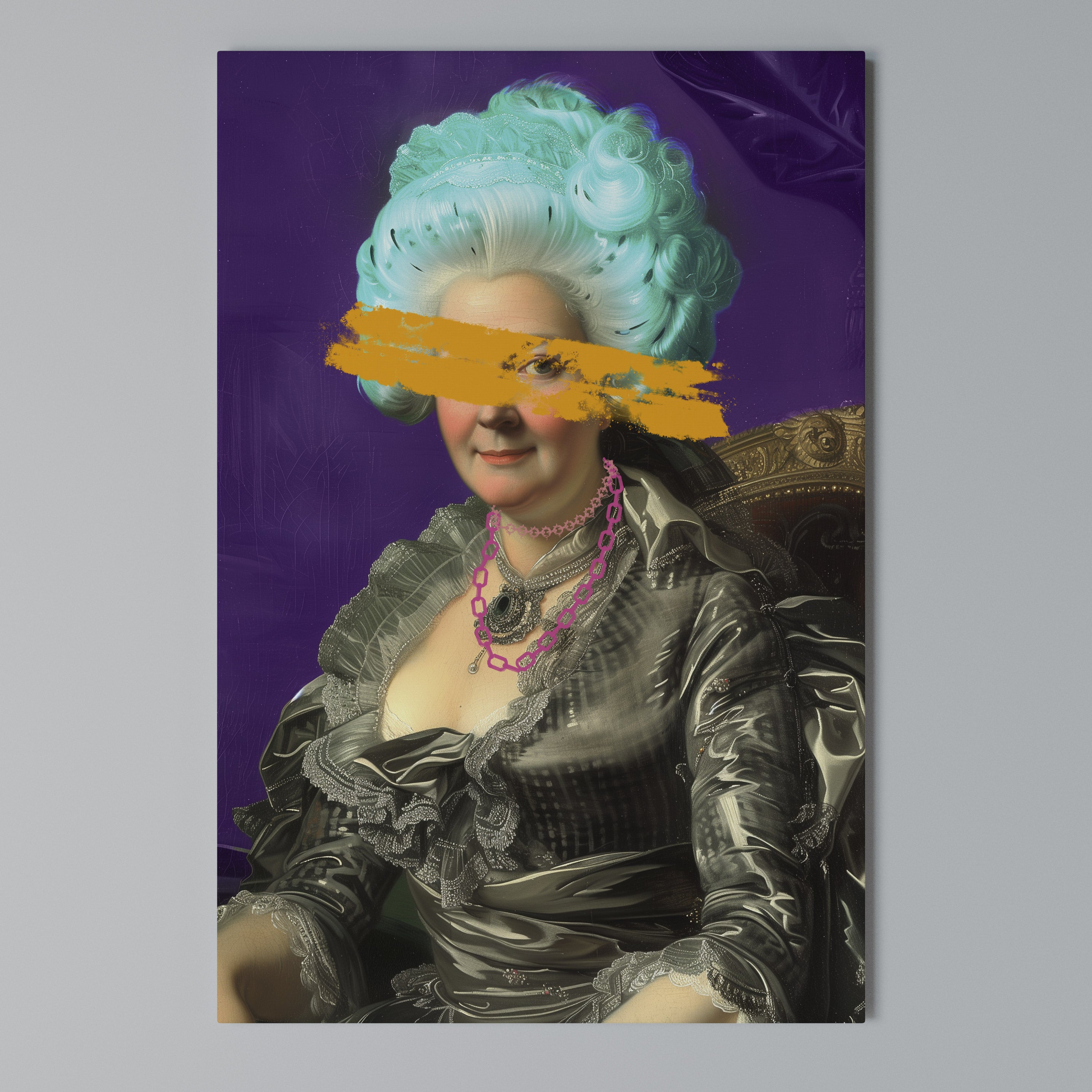 BAROQUE CHIC Quadro em tela vertical