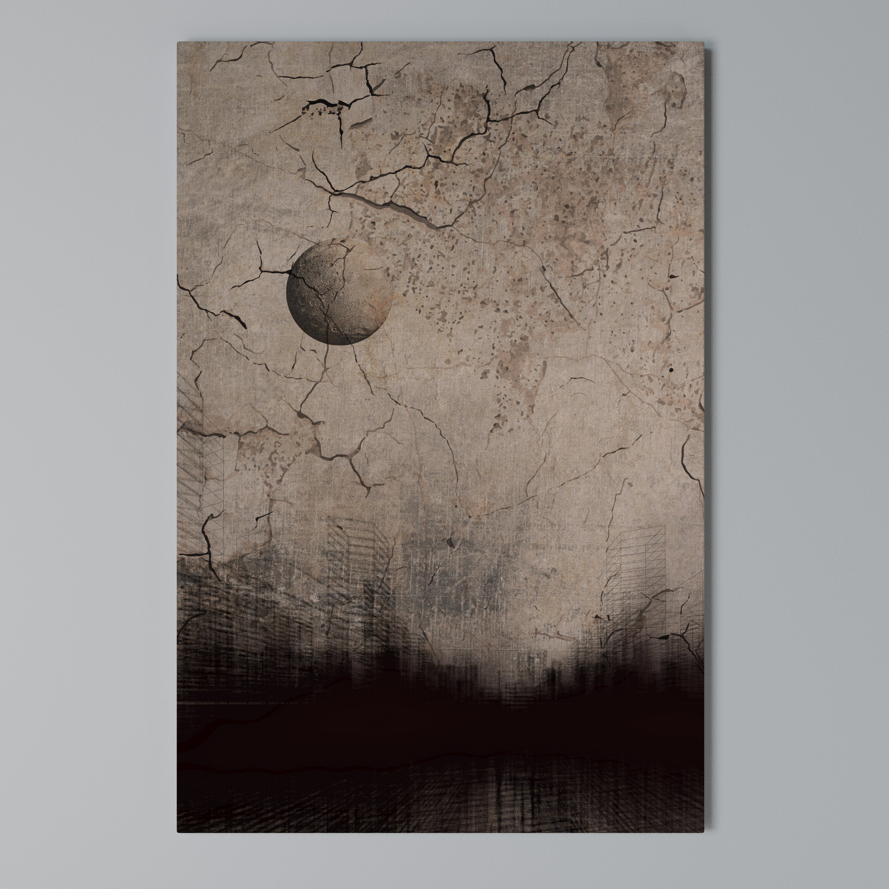 MOONBEAM THOUGHTS Quadro em tela vertical