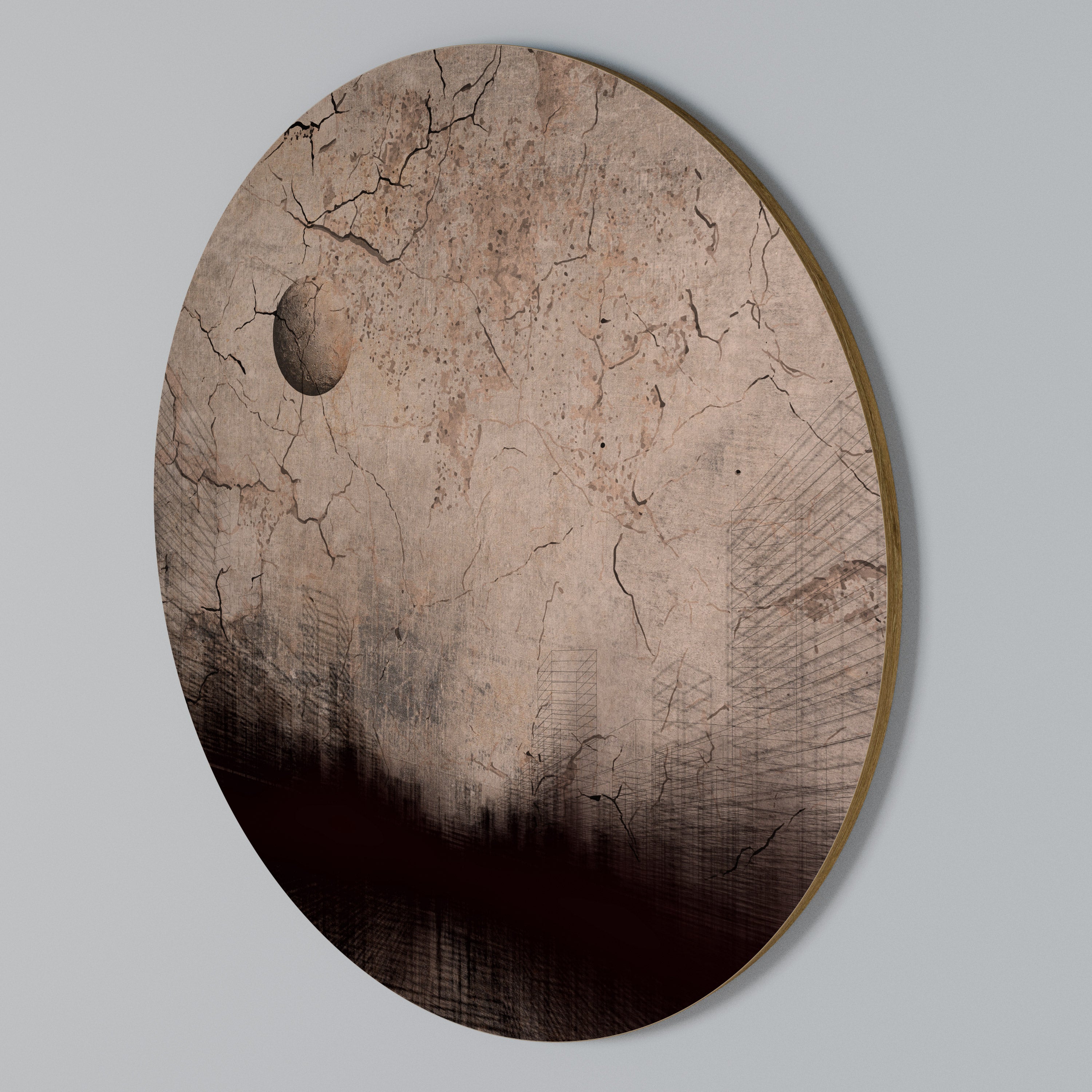 MOONBEAM THOUGHTS Rundes Wandbild