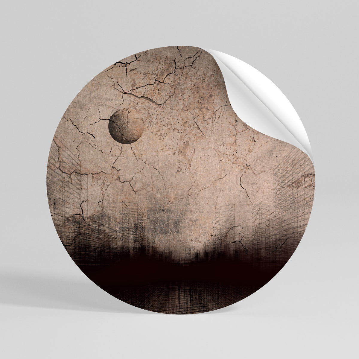 MOONBEAM THOUGHTS Adesivo rotondo riposizionabile
