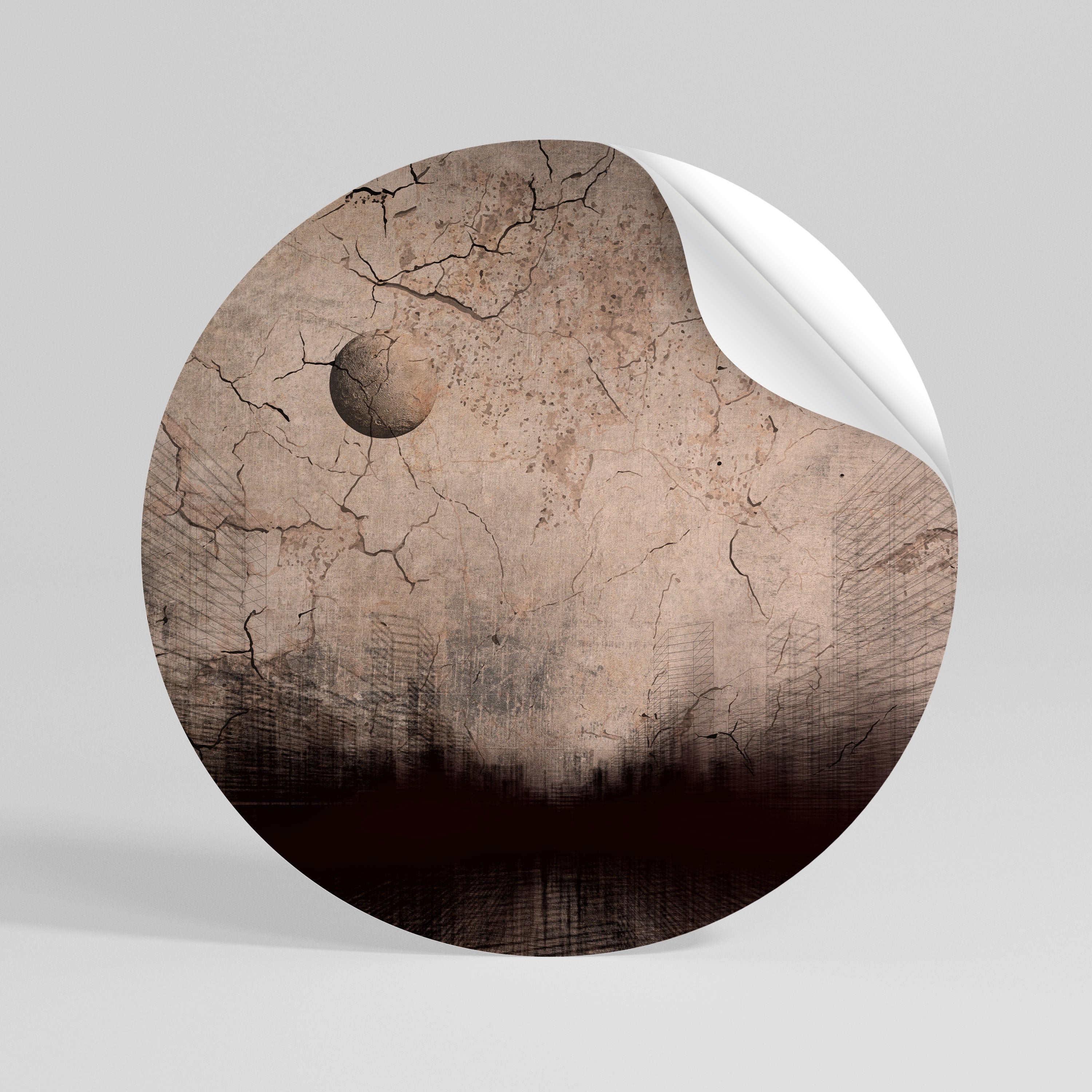 MOONBEAM THOUGHTS Rund väggdekal