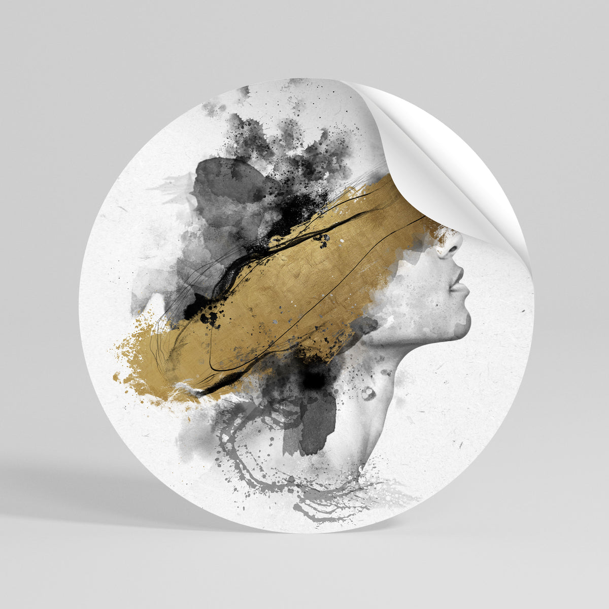 GILDED BLINDNESS Adesivo rotondo riposizionabile