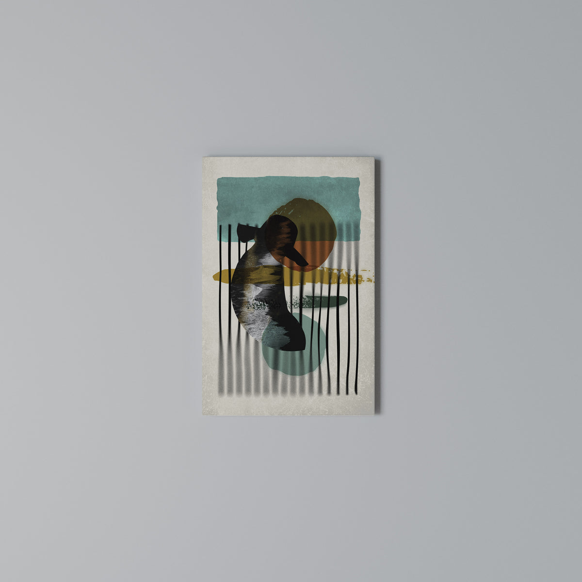 INKWELL TURQOISE Vertical Canvas Print